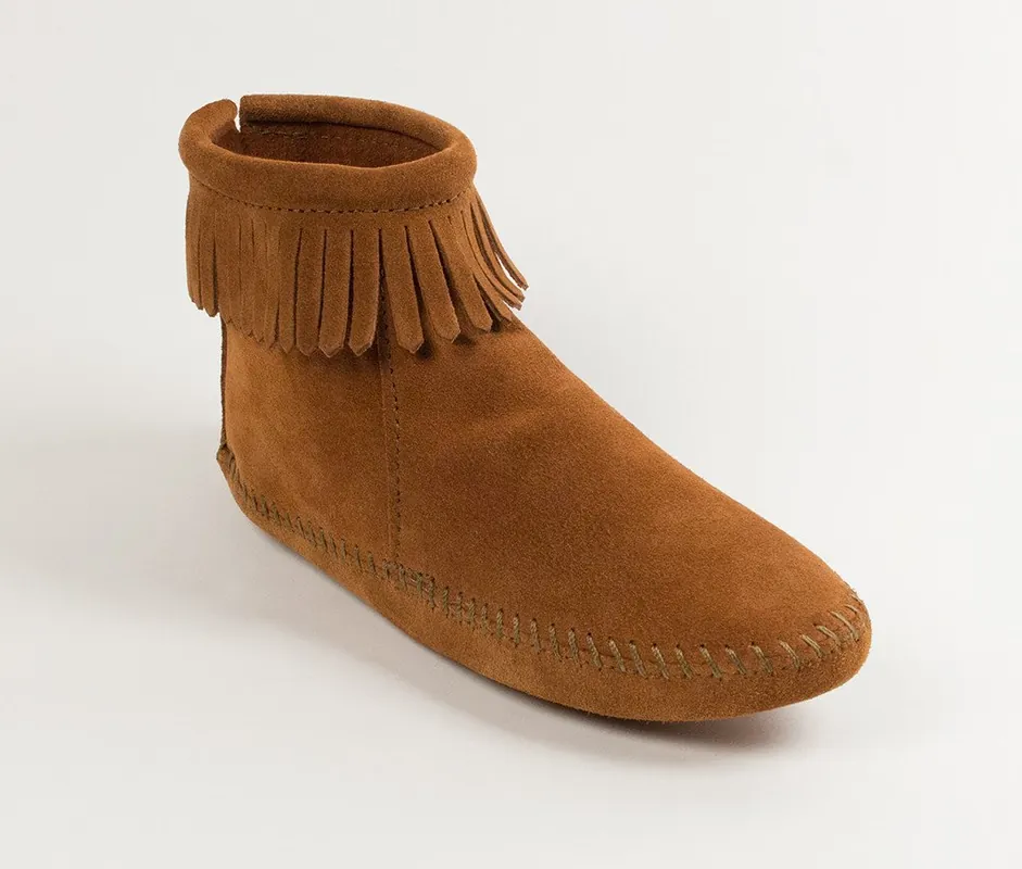 Women's Minnetonka Back Zip Softsole Boot #182 - Minnetonka Moccasins