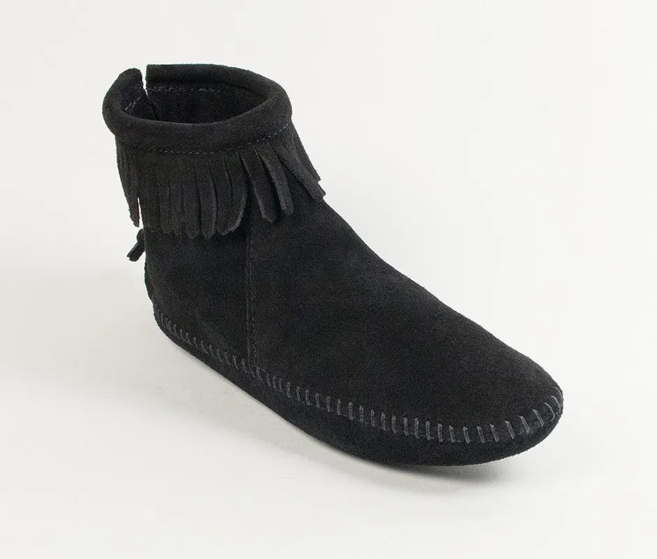 Women's Minnetonka Back Zip Softsole Boot #189 - Minnetonka Moccasins