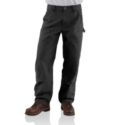 Men's Carhartt Double Front Work Dunagree Pant #B136BLK