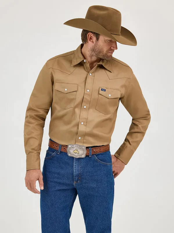 Men's Wrangler Authentic Cowboy Cut Snap Front Work Shirt #MS71519X (Big and Tall)