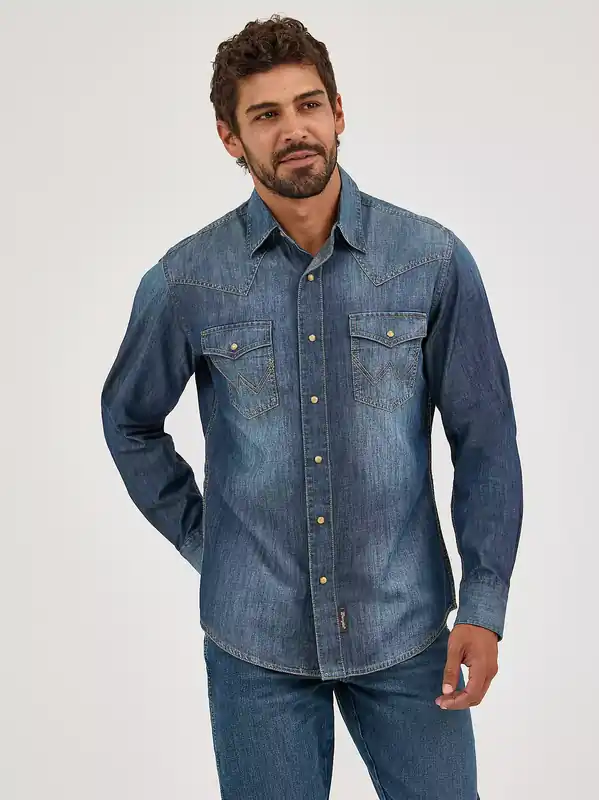 Men's Wrangler Retro Snap Front Shirt #MVR458DX (Big and Tall)