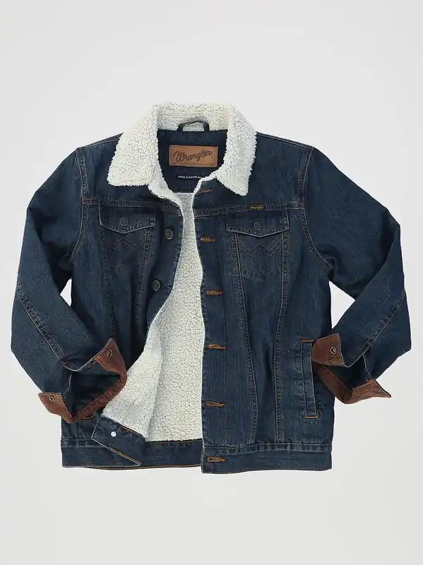 Boy's Wrangler Sherpa Lined Denim Jacket #84256RT