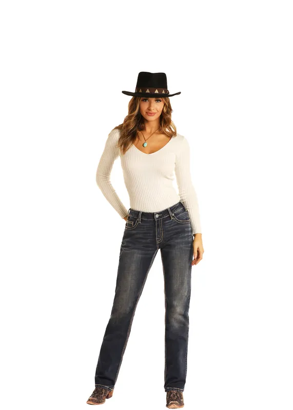 Women's Rock & Roll Cowgirl Boyfriend Fit Jean #W2-7537-C