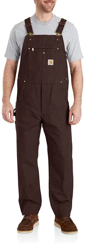 Men's Carhartt Dark Brown Bibs #102776-DKBX