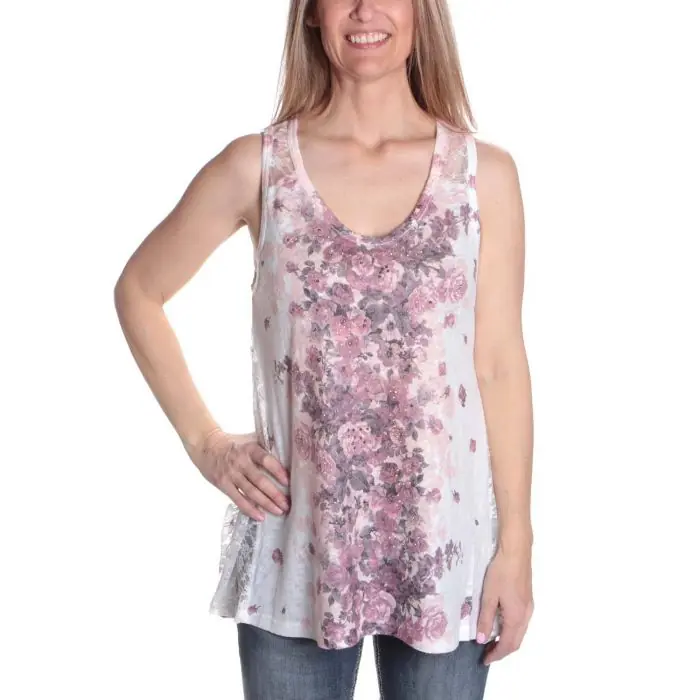 Women's Vocal Flower Tank #17394T
