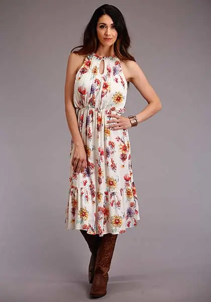 Women's Roper White Sleeveless Dress #11-057-0590-2033WH-C