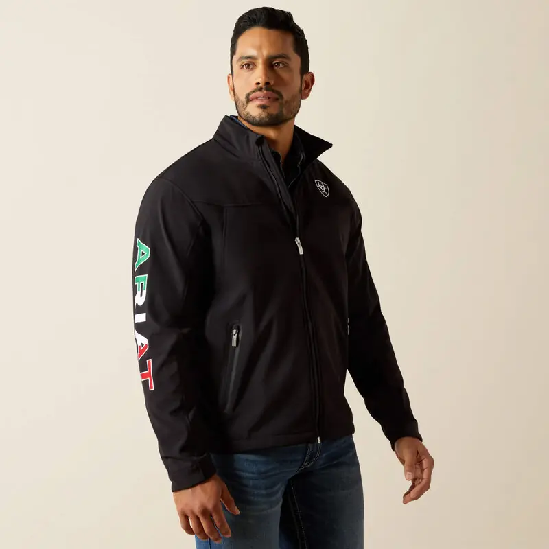 Men's Ariat Team Softshell Mexico Water Resistant Jacket #10031424