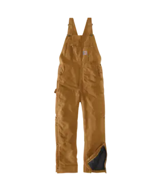 Carhartt Men's Loose Fit Firm Duck Insulated Bib Overall #104393-BRNX