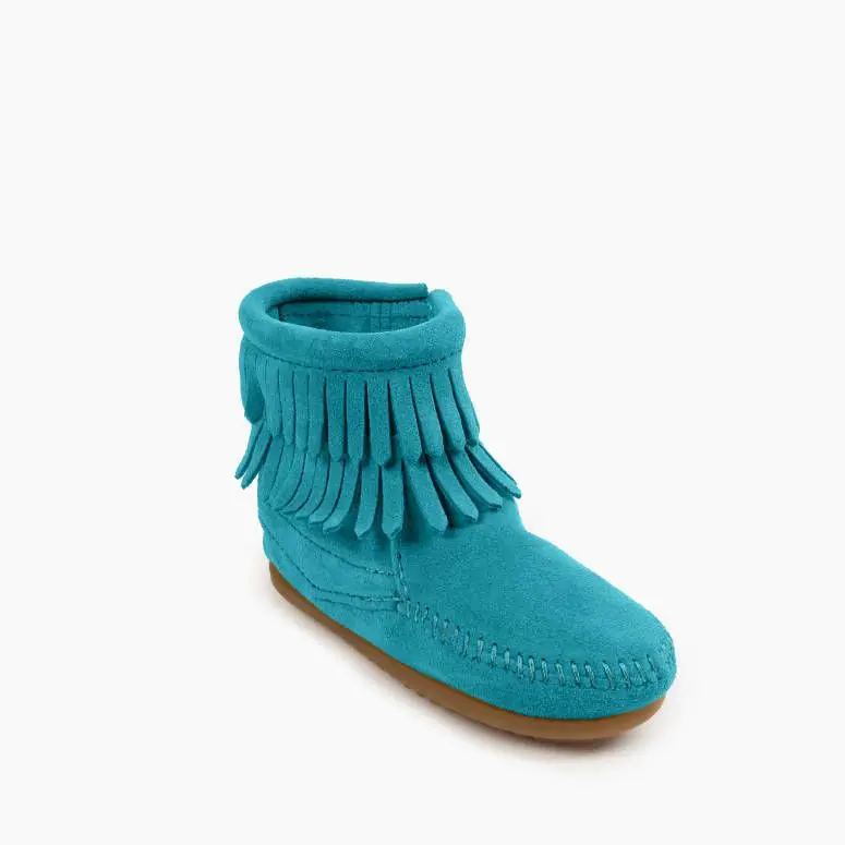 Children's Minnetonka Double Fringe Side Zip Boot #2296-C