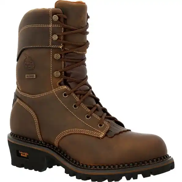 Men's Georgia AMP LT Logger Composite Toe Insulated Waterproof Work Boot #GB00491