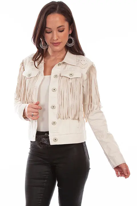 Women's Scully Fringe Jean Jacket #HC687 - WAHMAKER
