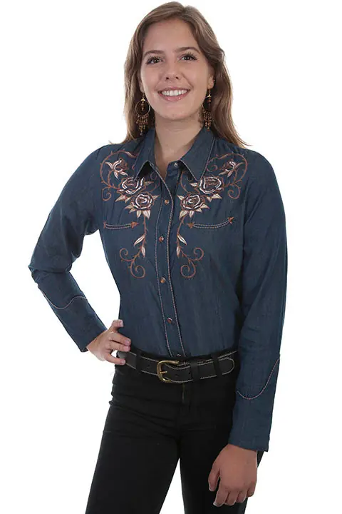 Women's Scully Snap Front Shirt #PL-872DEN