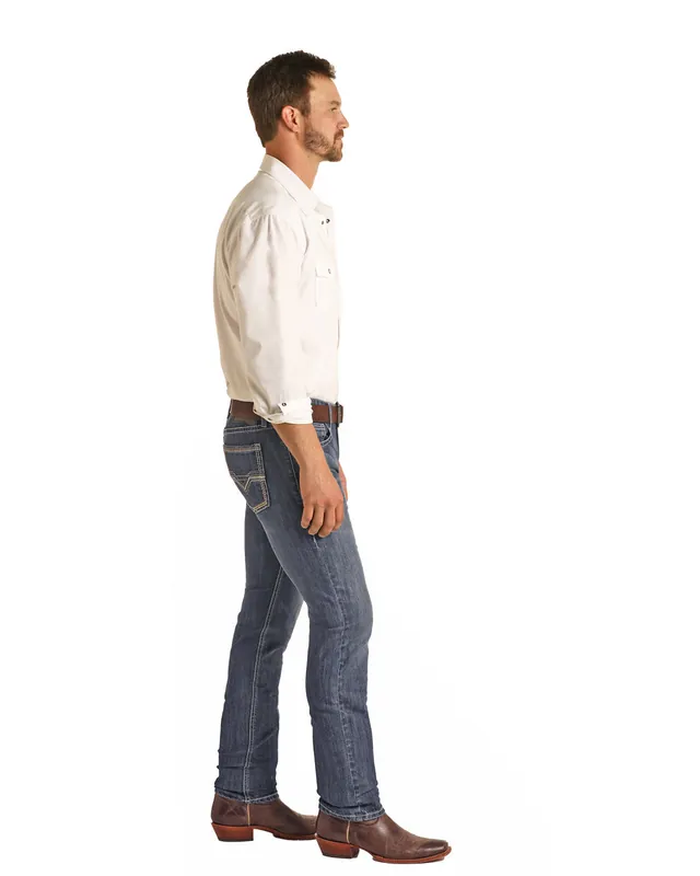 Men's Rock and Roll Cowboy Slim Fit Stretch Skinny Jean #RRMD2MRZSB-C