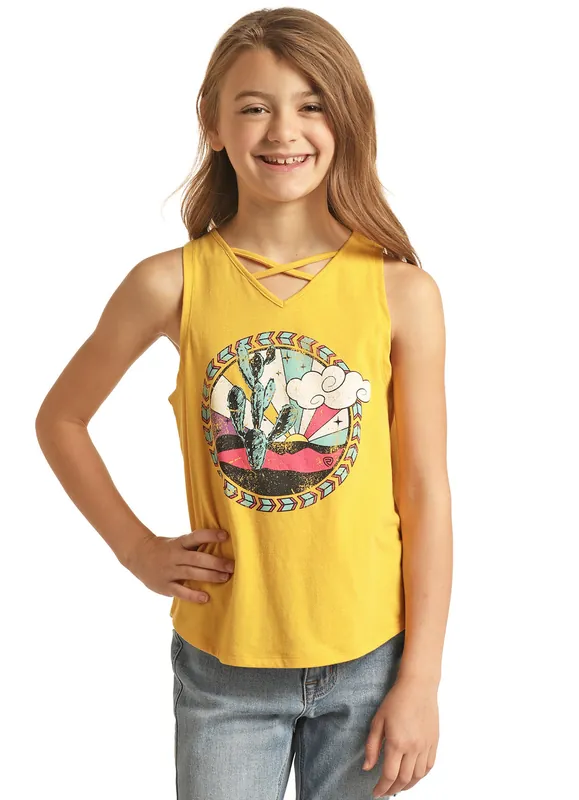 Girl's Rock & Roll Cowgirl Tank #RRGT20RZM3-C