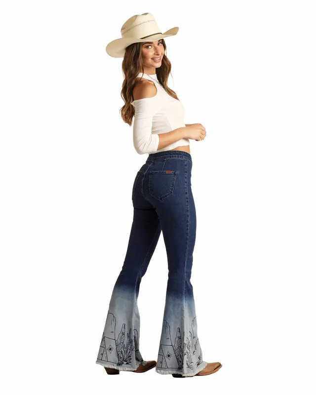 Women's Rock & Roll Cowgirl Bargain Bell Jean #RRWD7PRZU4-C