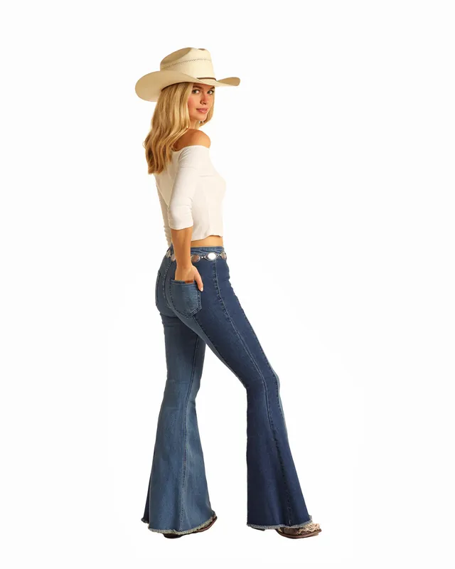Women's Rock & Roll Cowgirl Bargain Bell Jean #RRWD7PRZU9-C