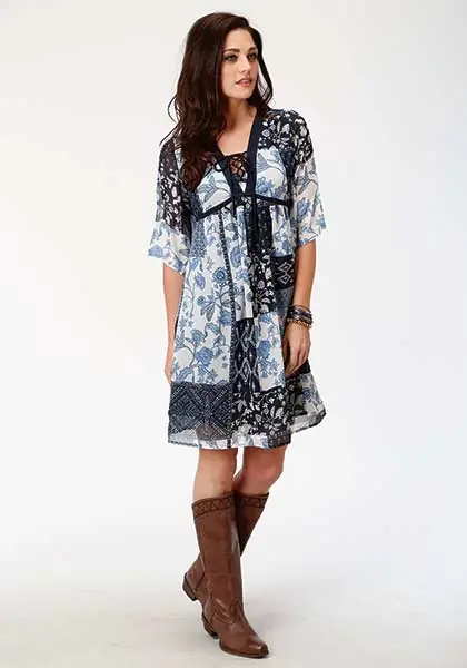 Women's Roper Dress #03-057-0590-3015BU-C