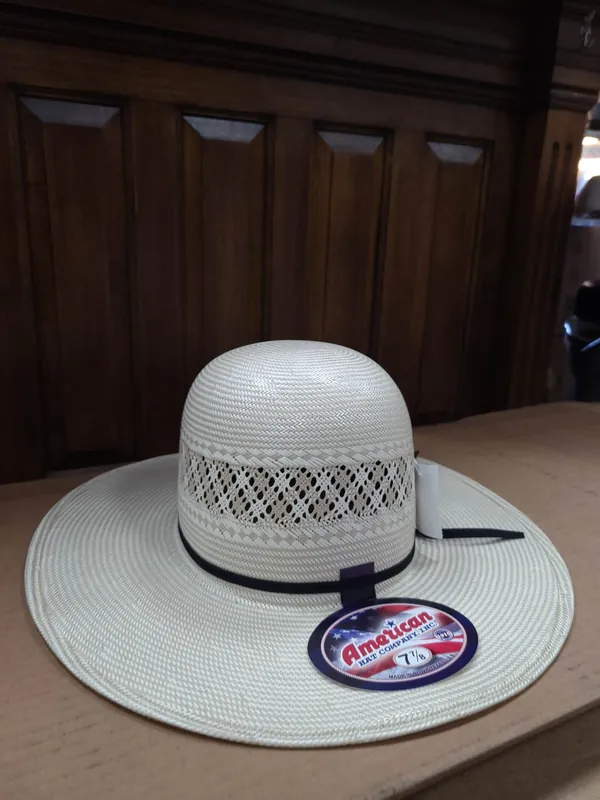 American Hat Co. Straw Hat #1011S-2CBLK