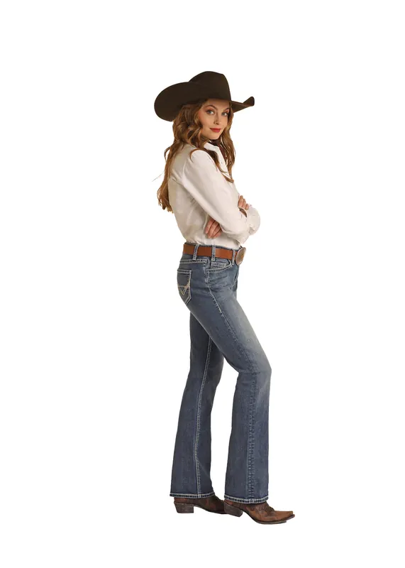Women's Rock & Roll Cowgirl Bootcut Jean #RRWD4RRZPN-C