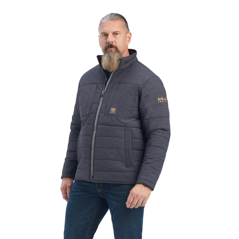 Men's Ariat Rebar Valiant Stretch Canvas Water Resistant Insulated Jacket #10041581