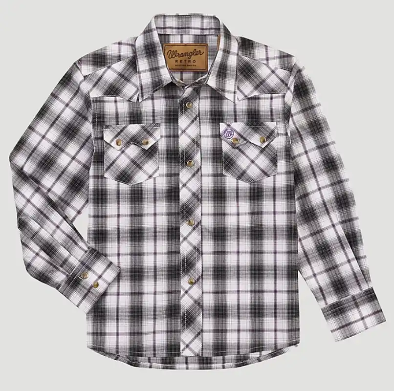 Boy's Wrangler Retro Snap Front Shirt #112317125-C