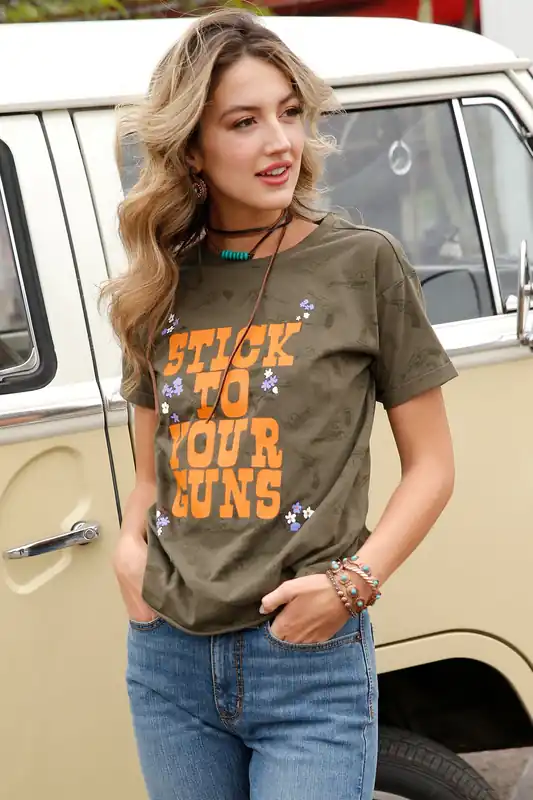 Women's Cruel Girl T-Shirt #CTK7351005OLV-C