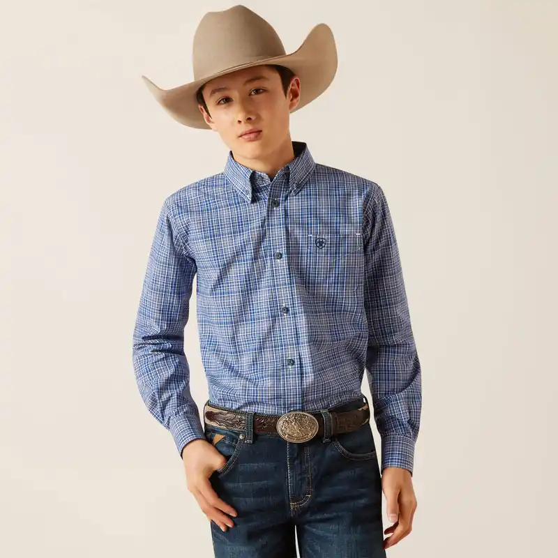 Boy's Ariat Pro Series Pitt Classic Fit Button Down Shirt #10047297-C