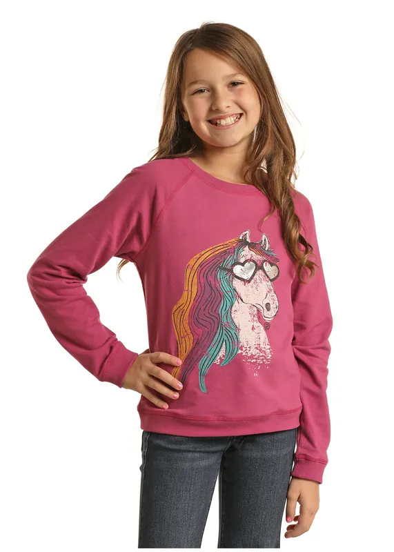Girl's Panhandle Unicorn T-Shirt #BG91T02373-C