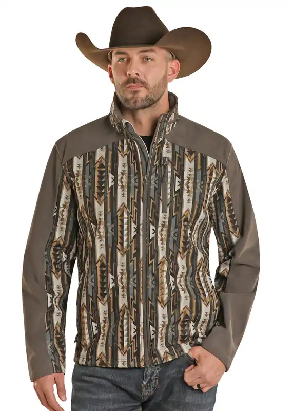 Men's Powder River Aztec Softshell Jacket #DM92C01489-C