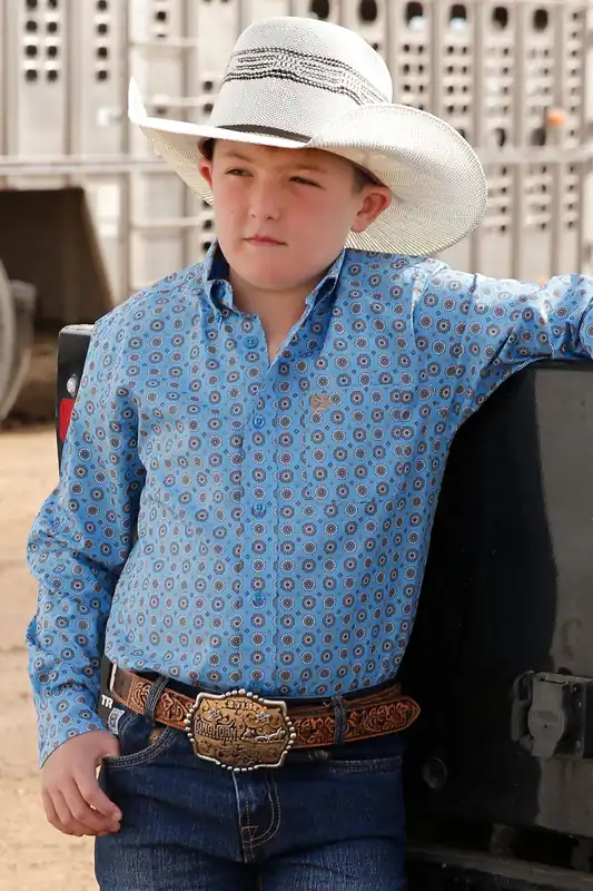 Boy's Cinch Button Down Print #MTW7060308-C