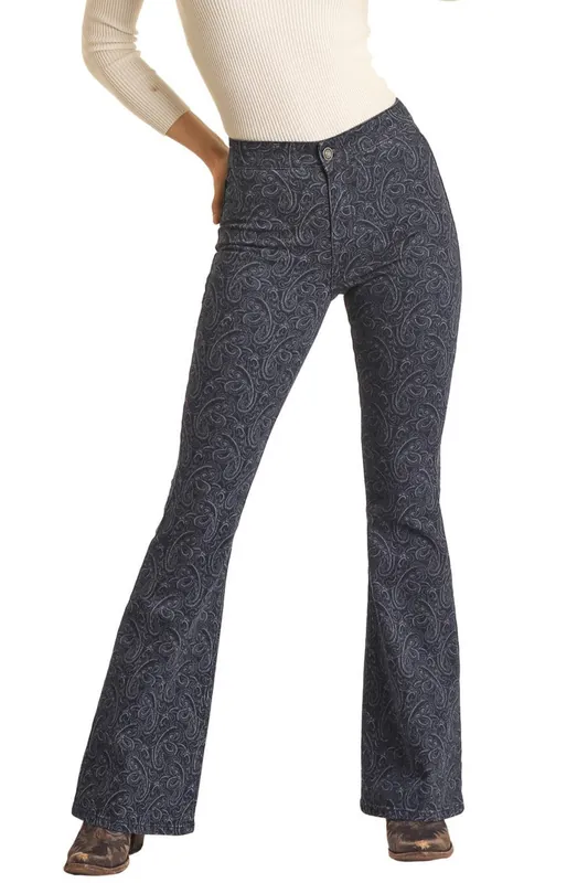Women's Rock & Roll Cowgirl Flare Jean #BW6PD02926-C