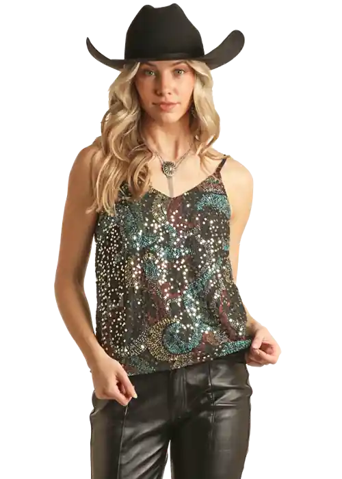 Women's Rock & Roll Tank Top #BW20T02698-C