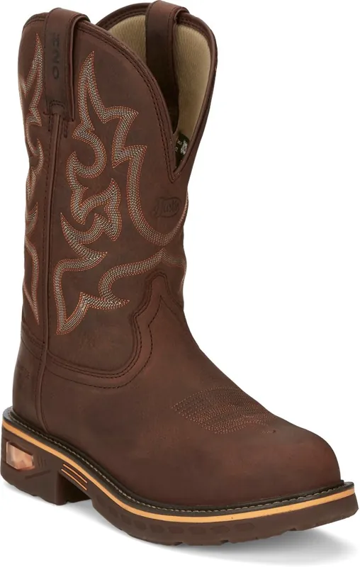 Men's Justin Waterproof Nano Composite Toe Resistor Work Boot #CR4008-C