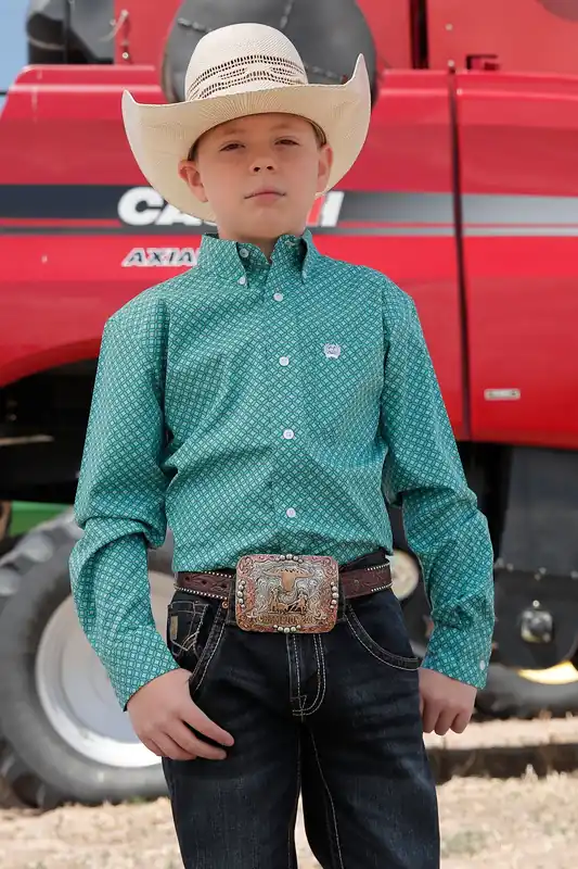 Boy's Cinch Button Down Shirt #MTW7060316-C
