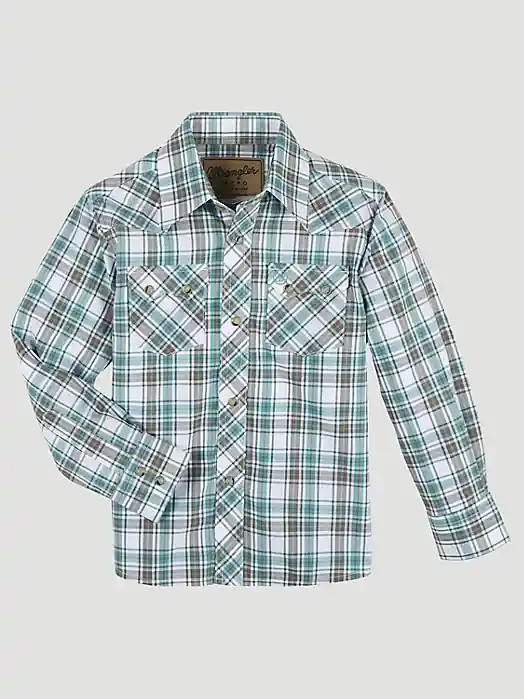 Boy's Wrangler Retro Snap Front Shirt #112330506-C