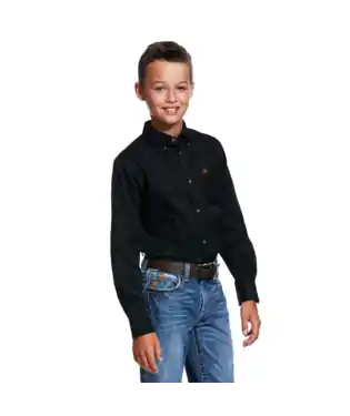 Boy's Ariat Solid Twill Classic Fit Button Down Shirt #10030161-C