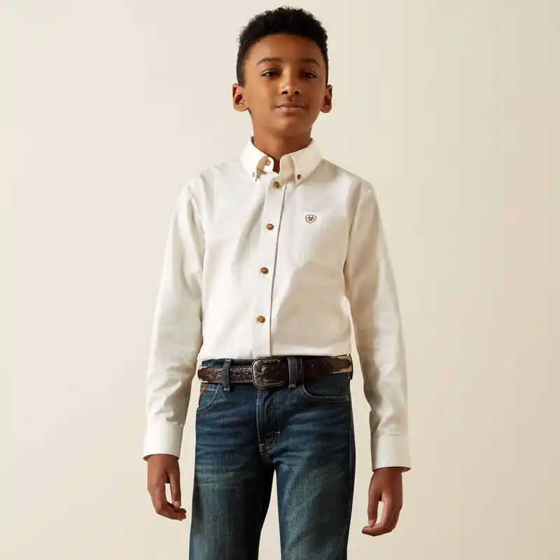 Boy's Ariat Solid Twill Classic Fit Shirt #10030162