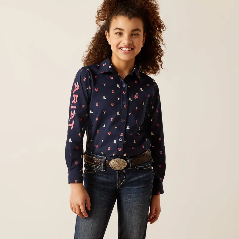 Girl's Ariat Team Kirby Button Down Shirt #10046057