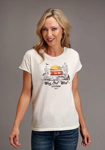 Women's Stetson Out West T-Shirt #11-039-0562-0823-C