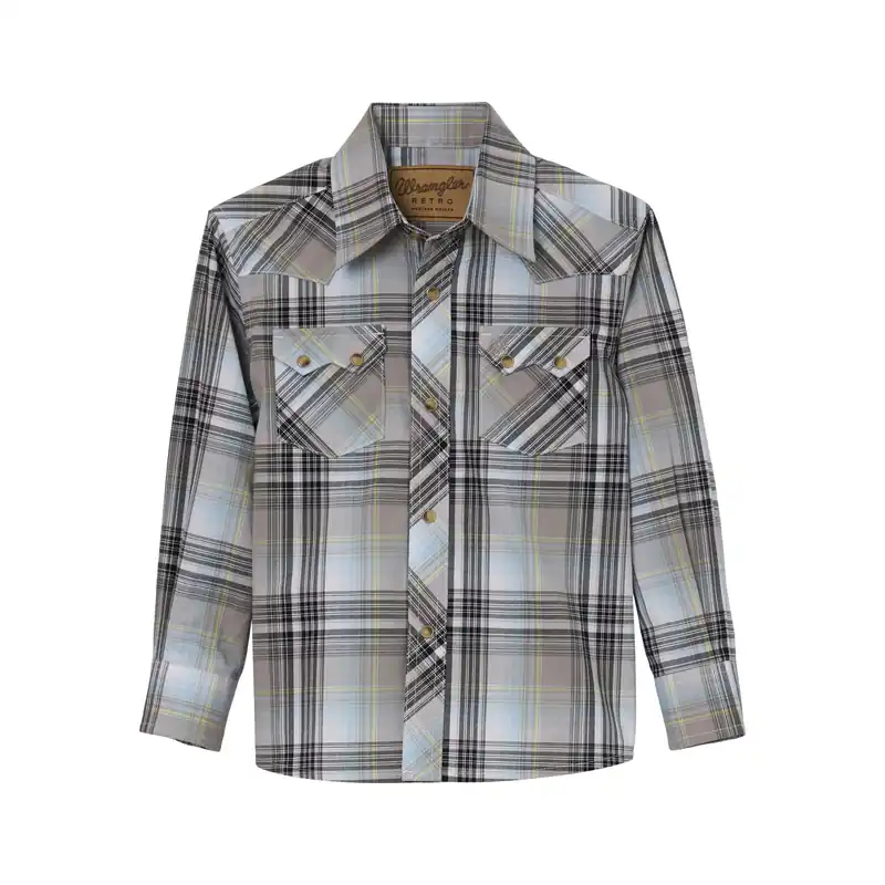 Boy's Wrangler Retro Snap Front Shirt #112344305-C