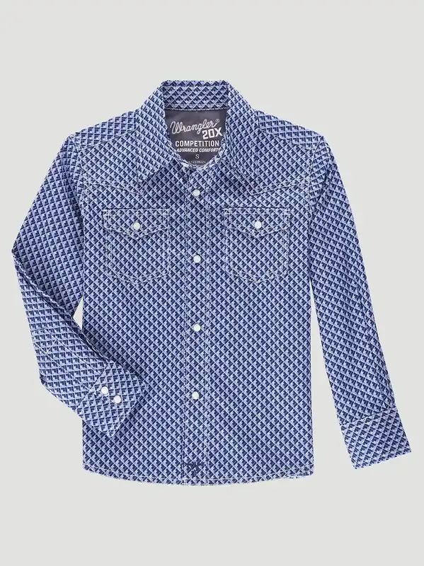 Boy's Wrangler 20X Advanced Comfort Snap Front Shirt #112338024-C