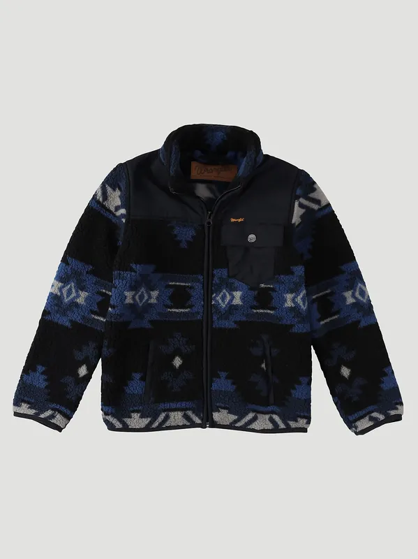 Boy's Wrangler Zip Front Sherpa Jacket #112337130