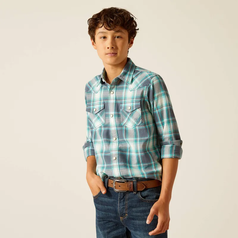 Boy's Ariat Harrington Retro Fit Snap Front Shirt #10048667