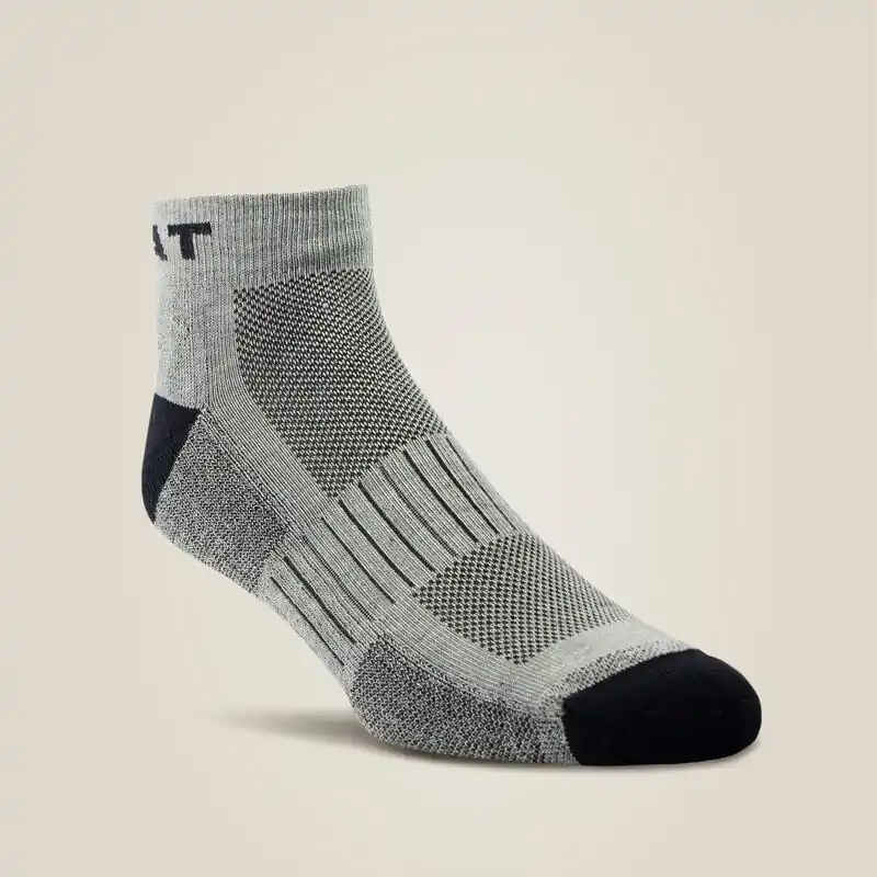 Men's Ariat High Performance 3-Pack Quarter Crew Tek Work Socks #10038267