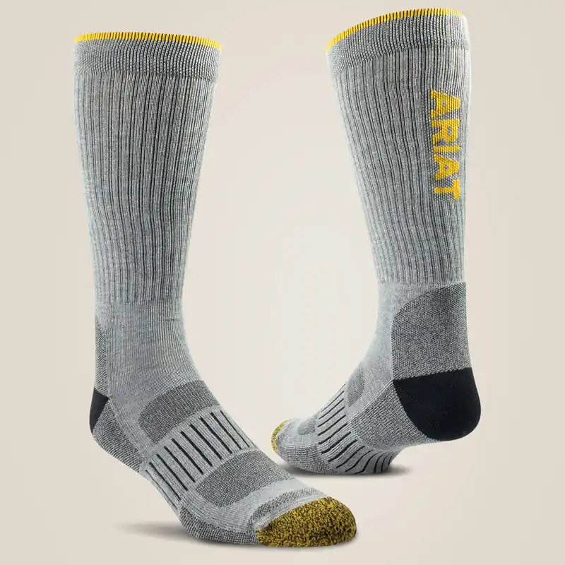 Men's Ariat High Performance 2-Pack Tek Work Socks #10038272
