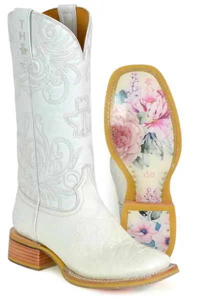 Women's Tin Haul White Wedding Western Boot #14-021-0007-1513-C