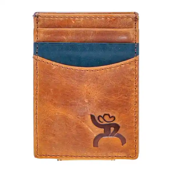 Men's Roughy Crazy Horse Money Clip #RMC005-TNBK
