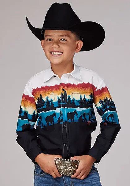 Boy's Roper Snap Front Shirt #03-030-0421-0436