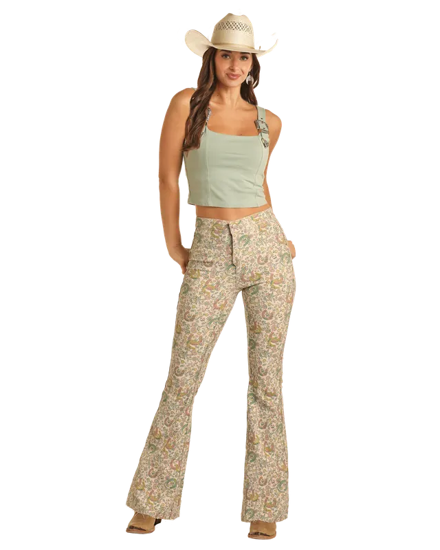 Women's Rock & Roll Cowgirl Reversible Flare Jean #BW6PD03986-C