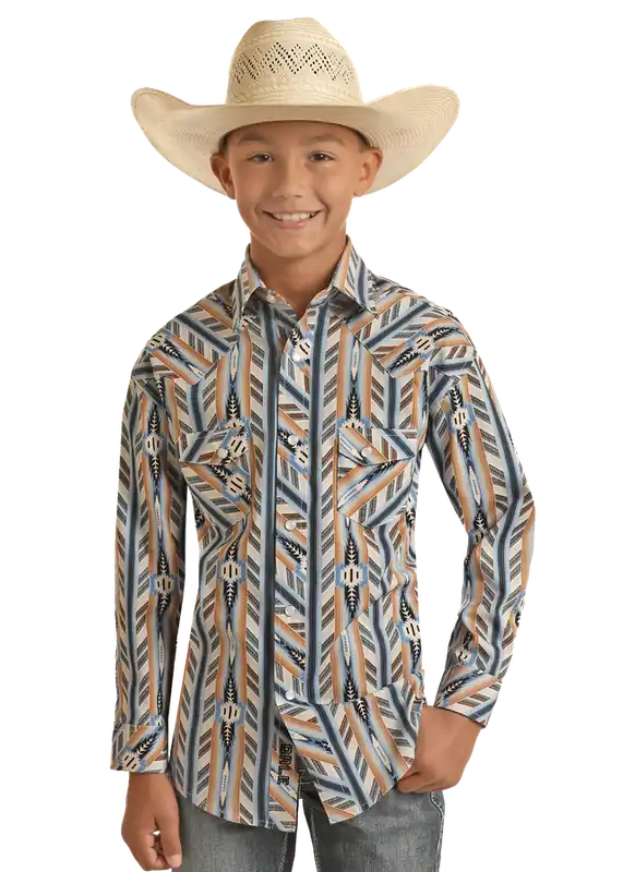 Boy's Rock & Roll Cowboy Dale Brisby Snap Front Shirt #BBN2S03928
